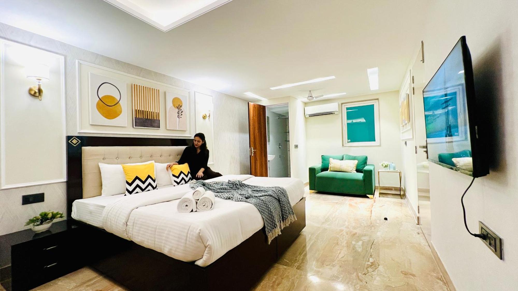 Zen Suites Gurgaon - Luxe Stays Collection Pokoj fotografie
